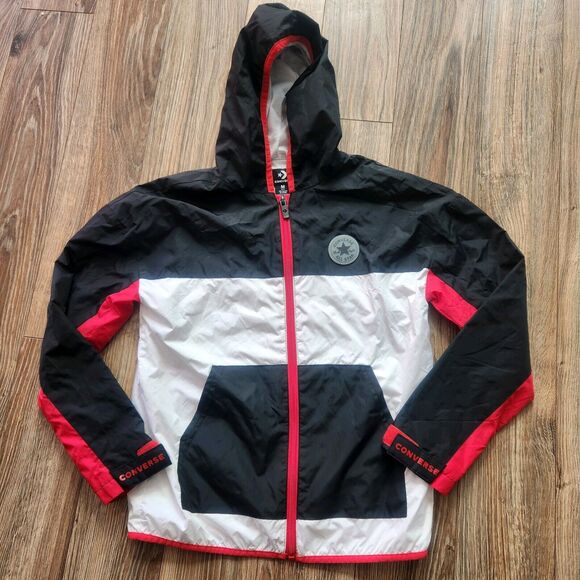 CONVERSE Chuck Taylor ALL STAR Boys Windbreak Jacket Red Size MEDIUM 10-12 years - Picture 1 of 4